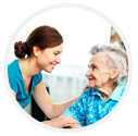 Woman Caring Elderly Woman Caring Elderly